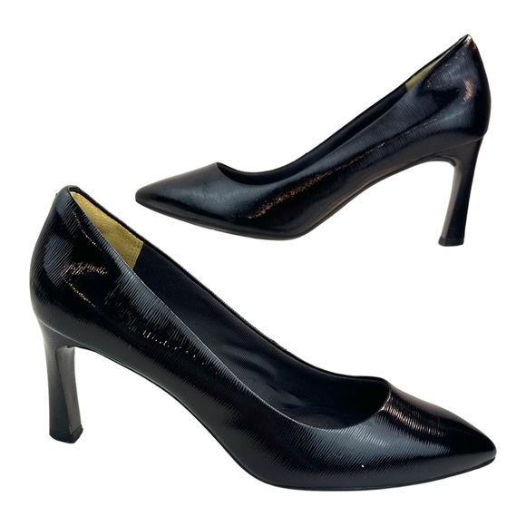 ROCK PORT WOMEN'S TOTAL MOTION SHEEHAN HEEL SHOES SIZE: 6.5 IN BLACK PATENT. - Picture 7 of 14